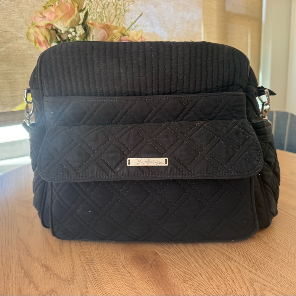 Vera Bradley Quilted Black Baby Bag